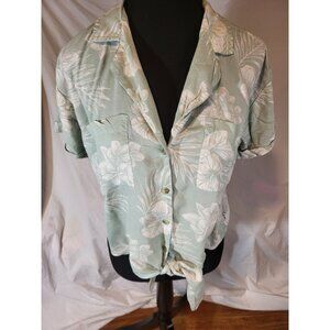hollister tie front hawaiian top Mint Size M Button Up